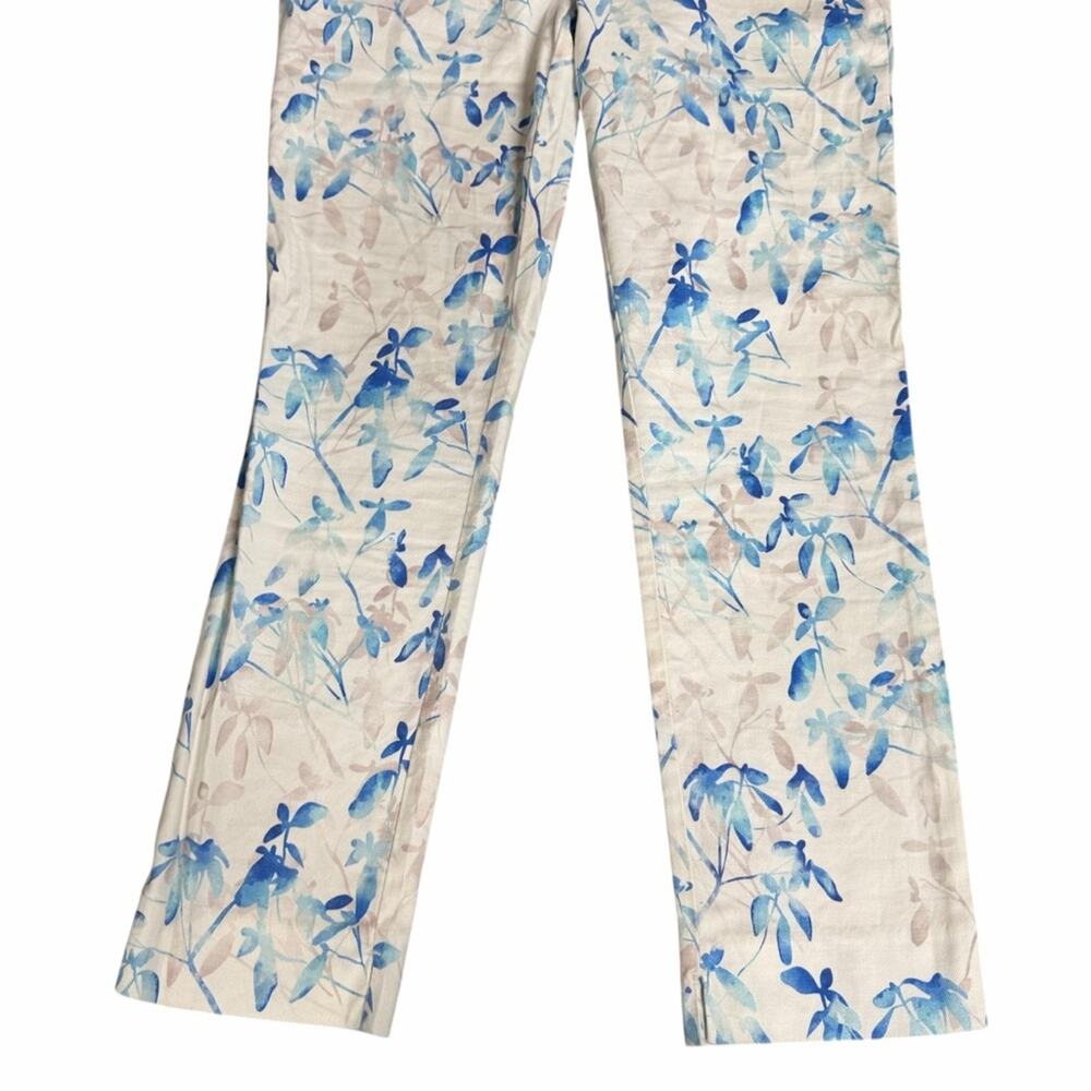 NEW Anthropologie Level 99 Linen Blend Floral Straight Leg Pants Size 28 - Picture 2 of 9